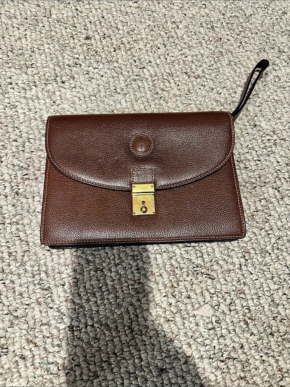 Gucci Brown Wristlet Clutch